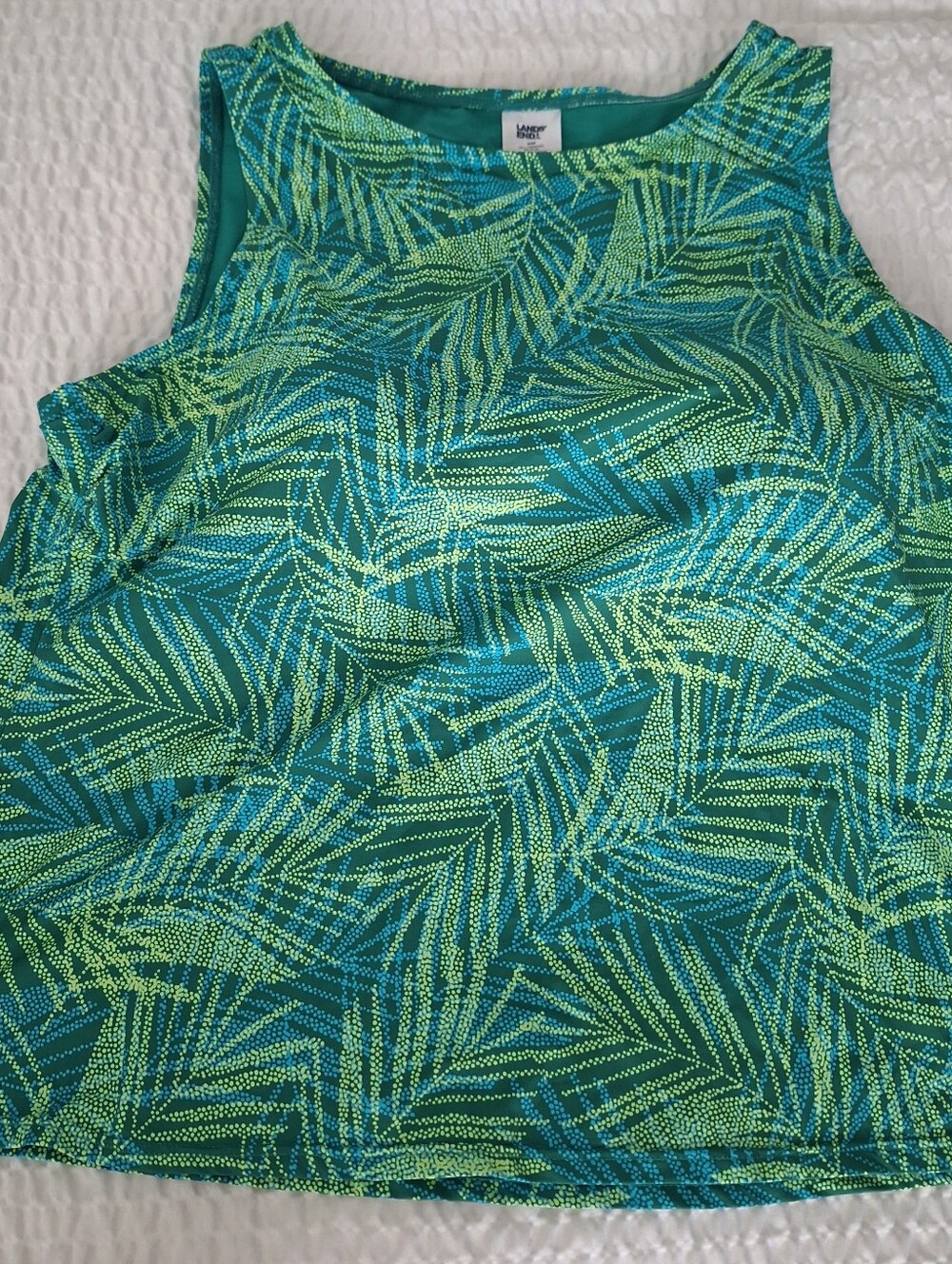 Lands End 20W Swim Tank Top Tropical - Picture 5 of 8